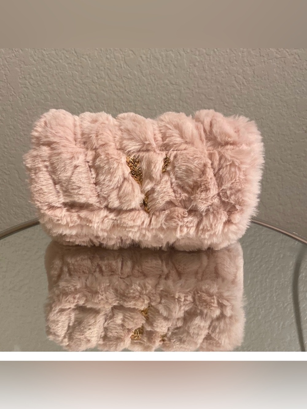 VERSACE FAUX FUR MINI BAG in PINK - Picture 8 of 11